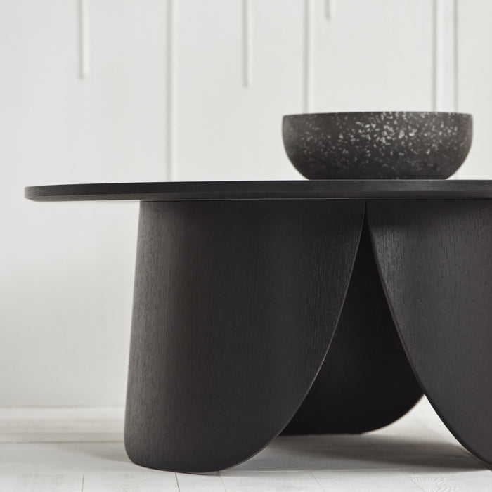 Bolia Peyote Salontafel - H 35 x Ø 56 cm - Zwart Gebeitst Gelakt Eiken