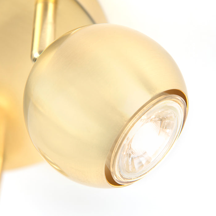 QAZQA Retro ronde spot messing met plafondplaat 3-lichts - Gissi