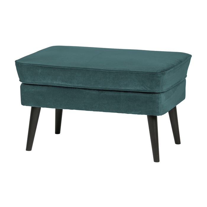Woood Rocco Hocker - Velvet - Teal