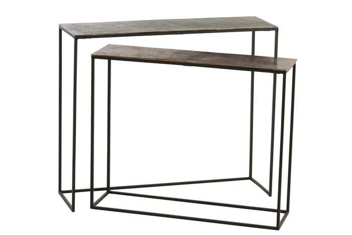 Duverger® Industry Alu - Sidetables - set van 2 - rechthoekig - kleur
