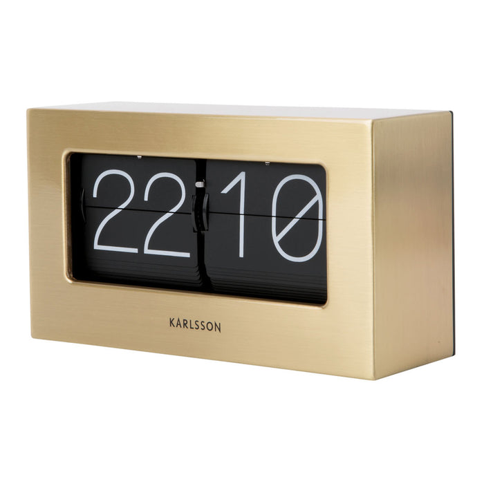 Karlsson Boxed Flip Tafelklok - Geborsteld goud