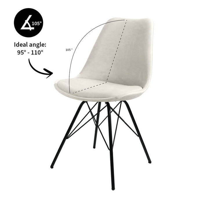 Kick kuipstoel Velvet - Ivoor