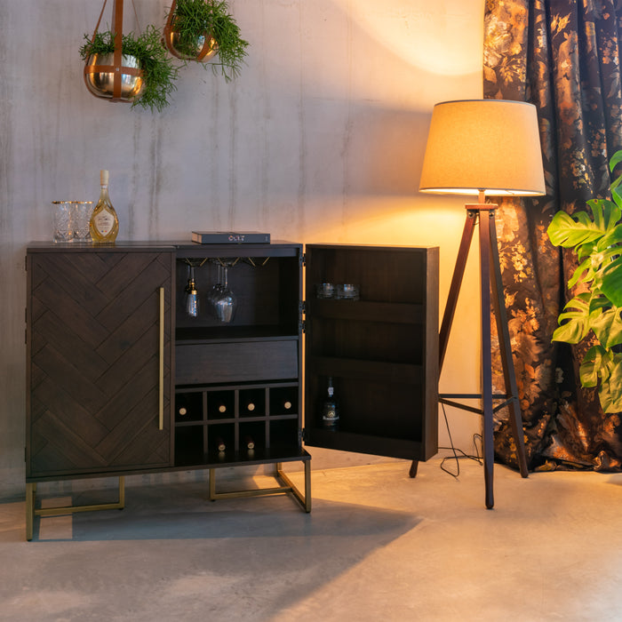 Dutchbone Class Wijnkast - Donkerbruin