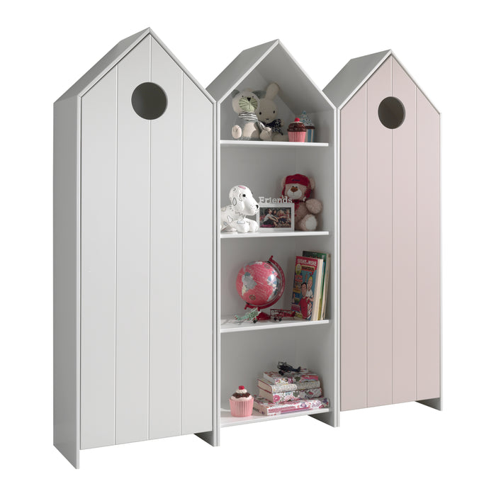 Vipack Casami Boekenkast en 2 Kasten met Deur - Wit/Roze