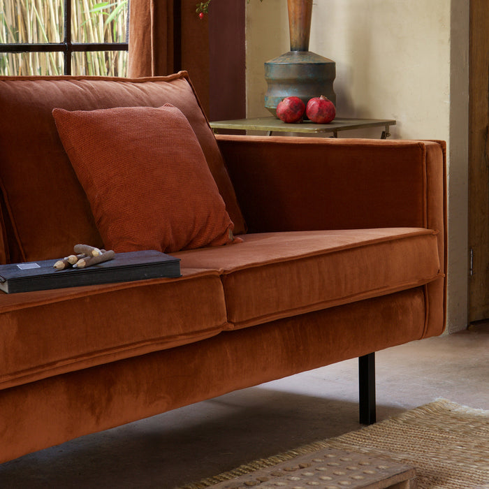 WOOOD Rodeo 2,5-zitsbank - Velvet - Roest