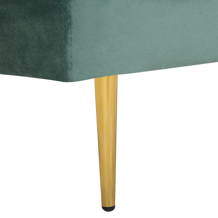Beliani - MIRAMAS - Chaise longue - Mintgroen - Linkerzijde - Fluweel