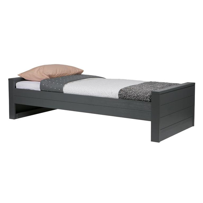 Woood Dennis Bed 90 x 200 cm - Donkergrijs