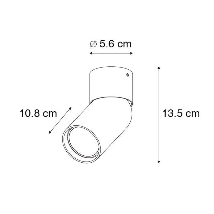 QAZQA Moderne opbouwspot zwart GU10 50mm - Falo