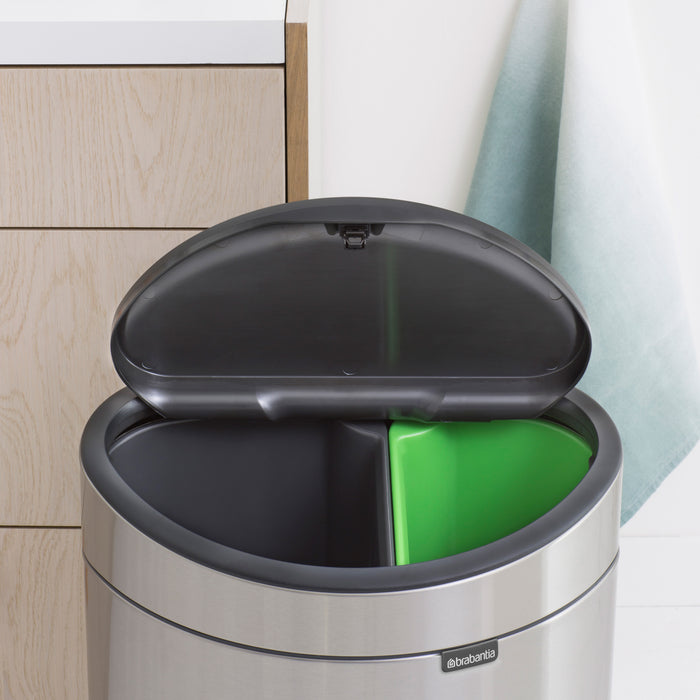 Brabantia Touch Bin Recycle Afvalemmer 33 Liter (10+23 Liter)