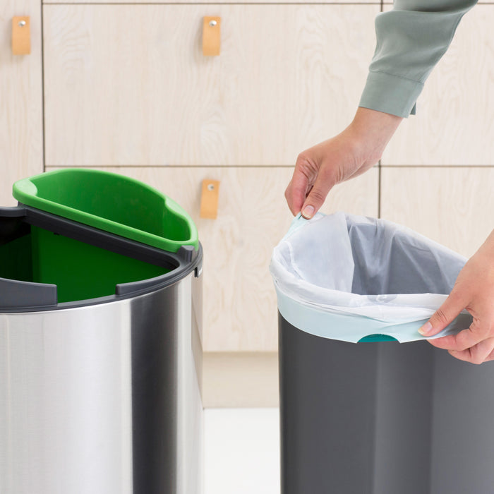 Brabantia Touch Bin Recycle Afvalemmer 33 Liter (10+23 Liter)