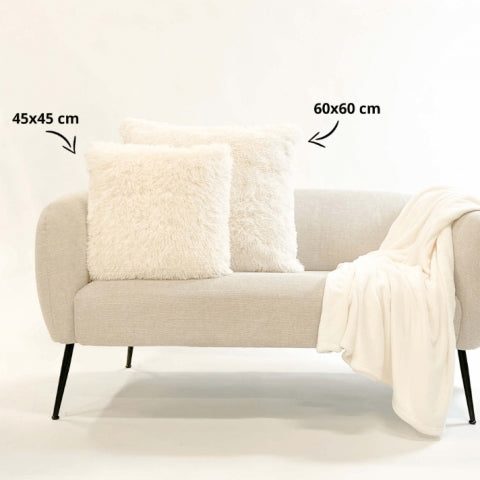 Dutch Decor sierkussen Fluffy - 45x45 cm Snow White