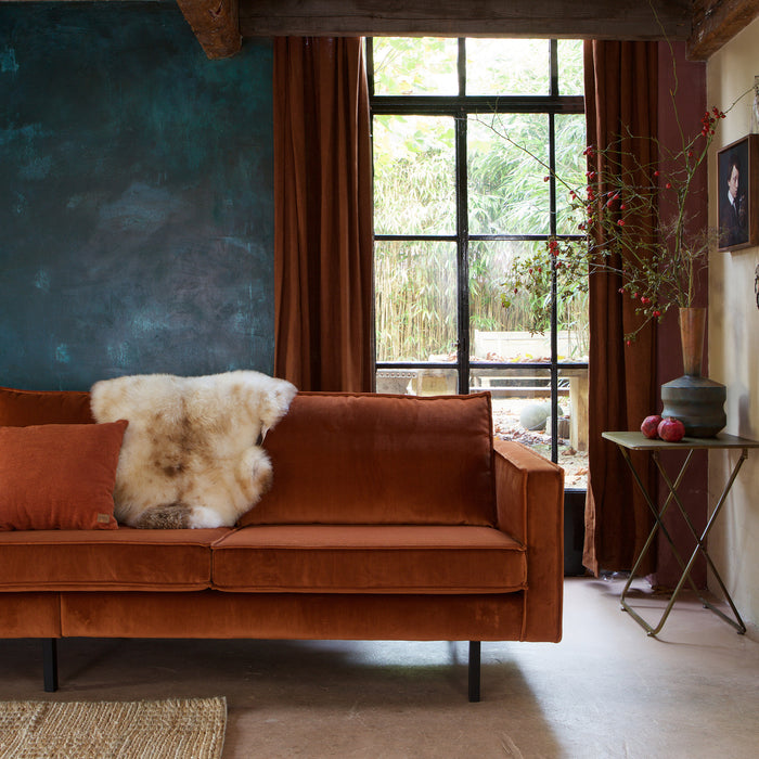 WOOOD Rodeo 3-zitsbank - Velvet - Roest