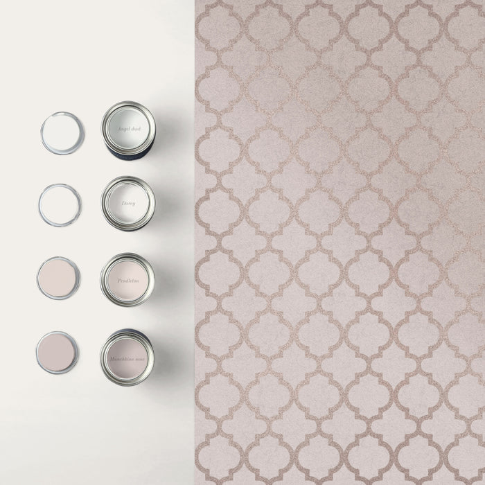 Graham & Brown Vliesbehang - Trelliage Bead Rose Gold - 10mx52cm