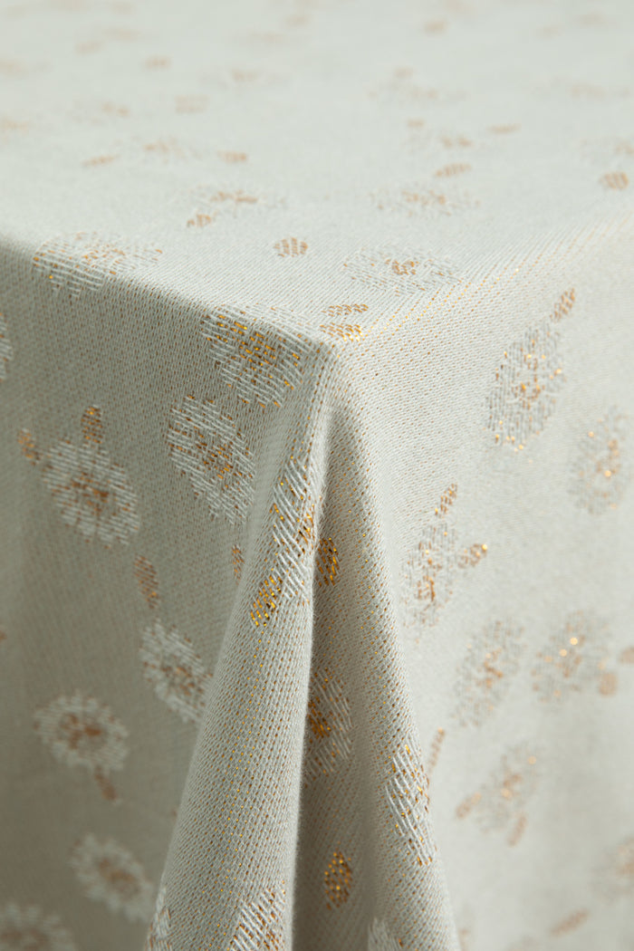 Sissy-Boy Beige tafelkleed met all over madeliefjes dessin