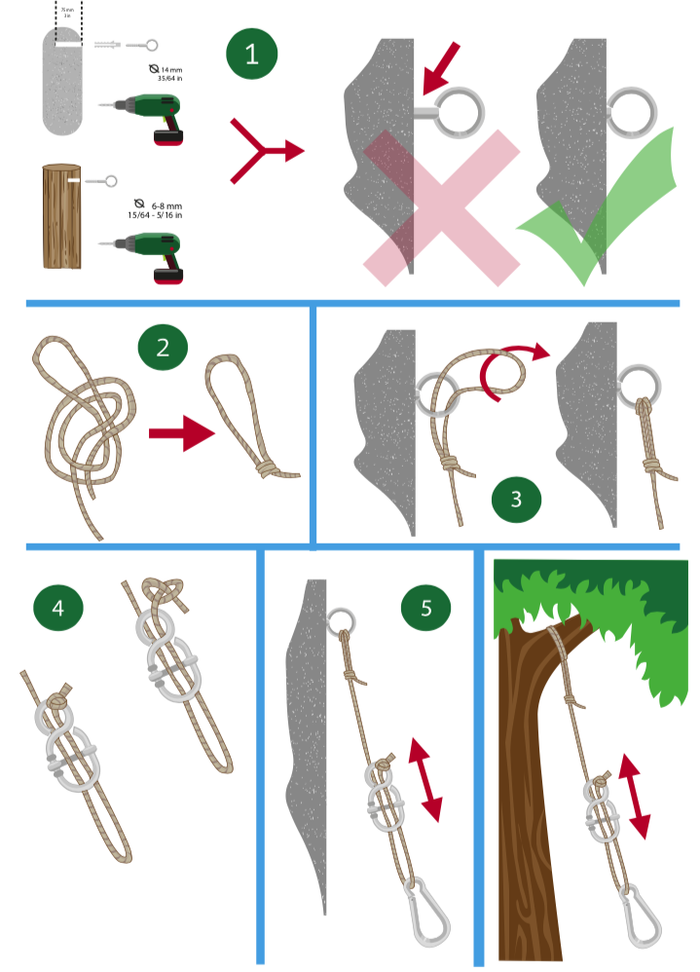 Tropilex® Hangmatbevestiging Simple Black Zwart