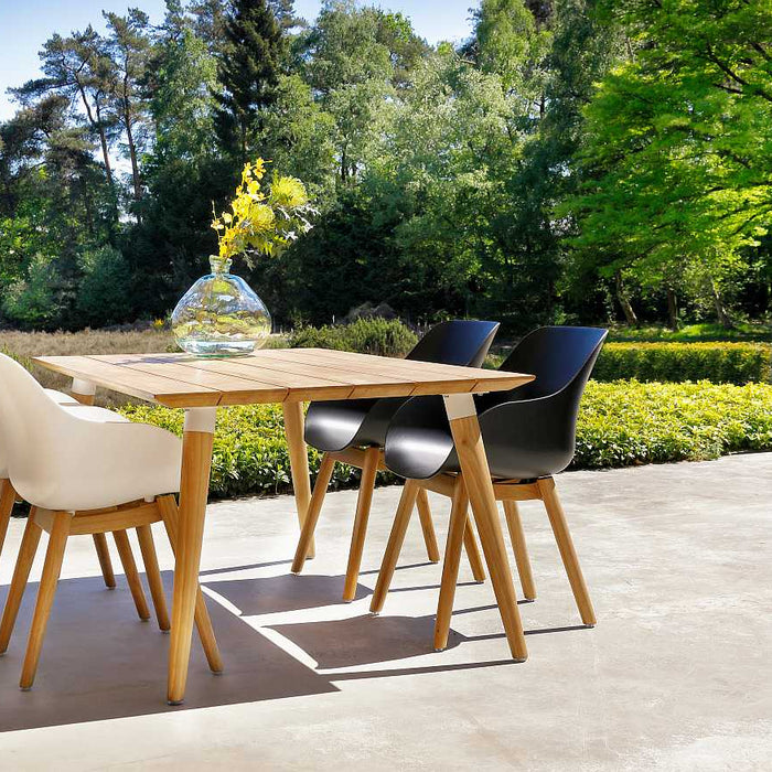 Hartman Sophie Studio Teak Tuintafel 170x100x75 Cm - Tafelpoten Zwart