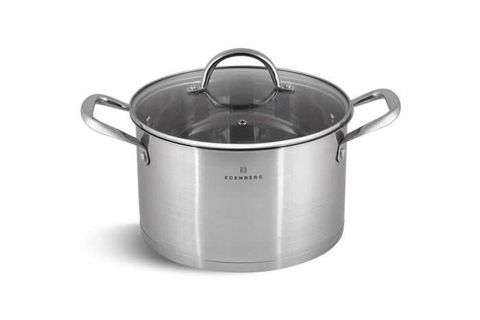 Edenberg Classic Line - Pannenset - RVS - 12 delig - Sandwichbodem!