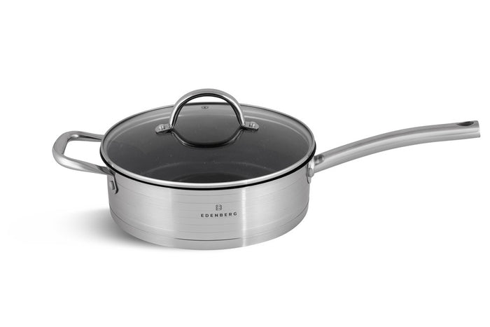 Edenberg Classic Line - Pannenset - RVS - 12 delig - Sandwichbodem!