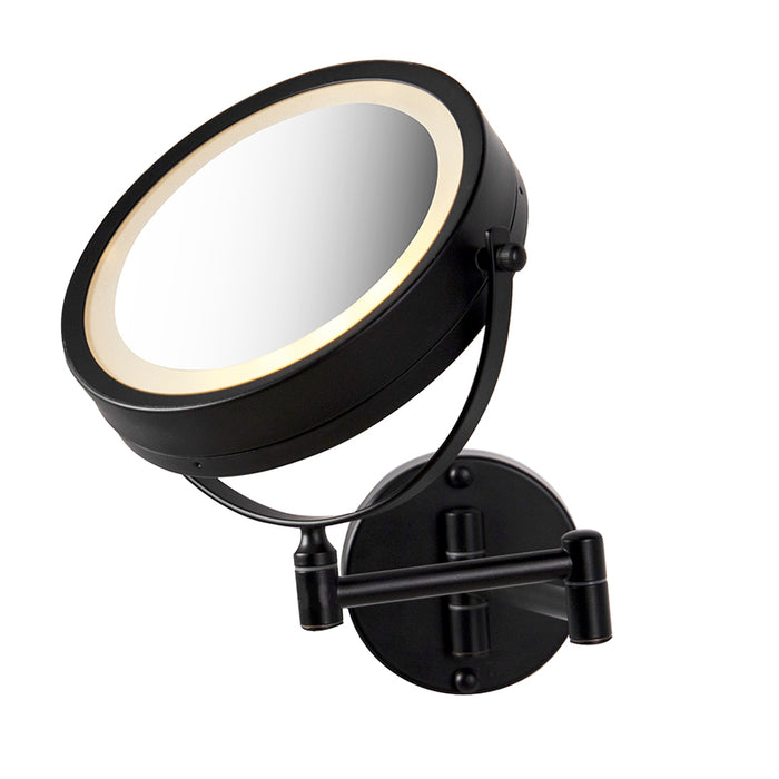 QAZQA Design badkamerspiegel zwart incl. LED verstelbaar IP44 -