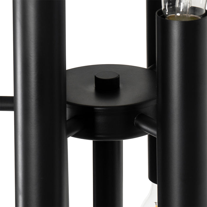 QAZQA Art Deco vloerlamp zwart 12-lichts - Tubi