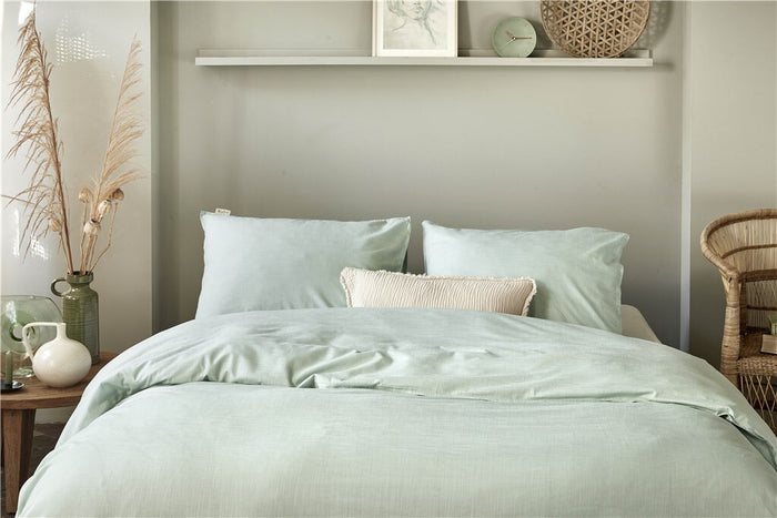 Walra - Dekbedovertrek Vintage Cotton - 200x220 - Jade