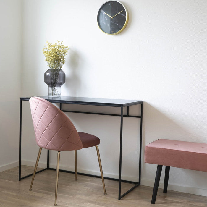 Artichok Aniek Eetkamerstoel Velvet Roze - Gouden Poten