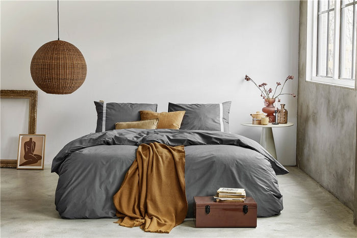 Walra - Dekbedovertrek Timeless Chic - 240x220 - Antraciet