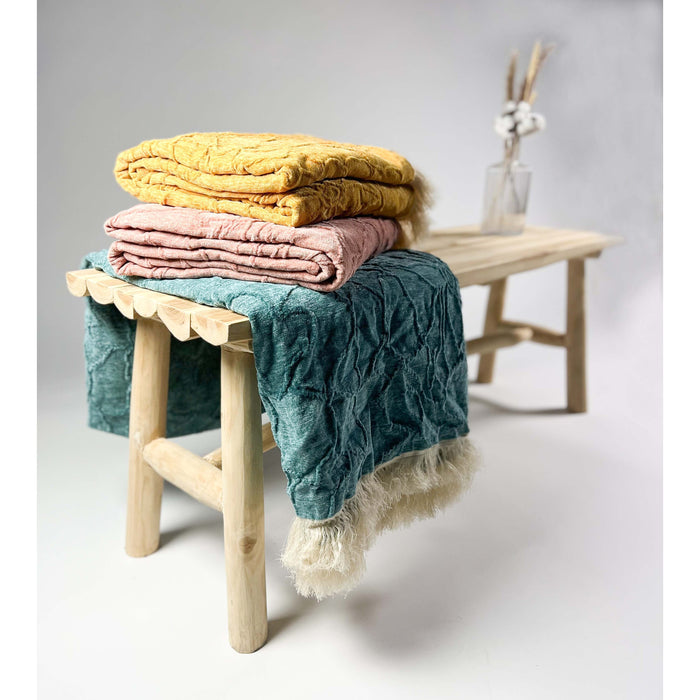 Dutch Decor plaid FLORINE - 140x180 cm Golden Glow