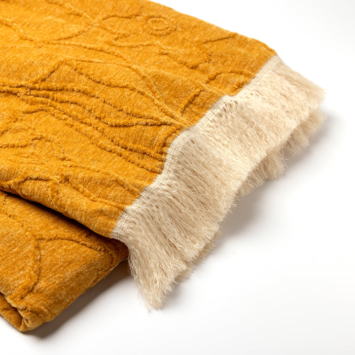 Dutch Decor plaid FLORINE - 140x180 cm Golden Glow