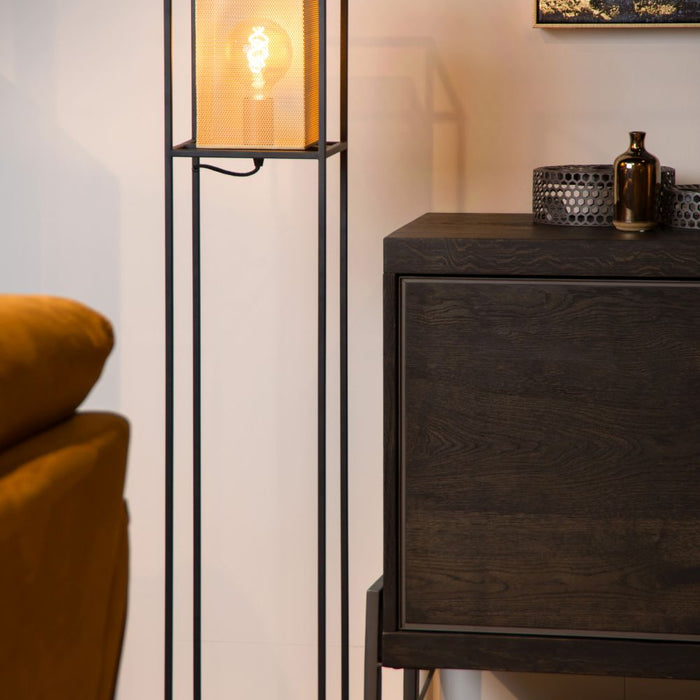 Lucide SANSA Vloerlamp 1xE27 - Zwart