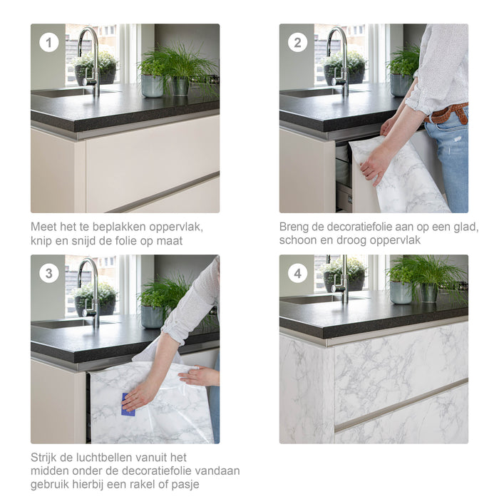 d-c-fix Fontana Plakfolie - 45x200cm - Beige - Steen - Zelfklevend