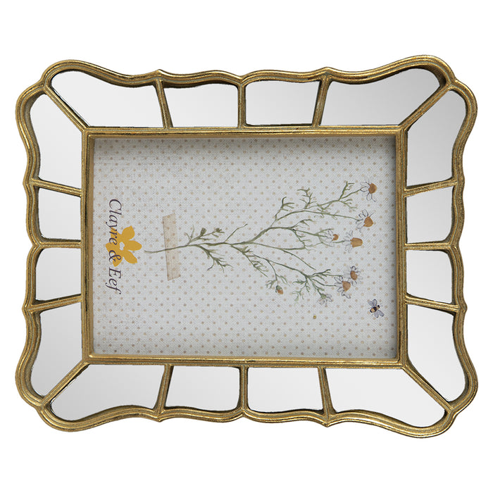 Clayre & Eef Fotolijst 13x18 cm Goudkleurig Kunststof Fotokader