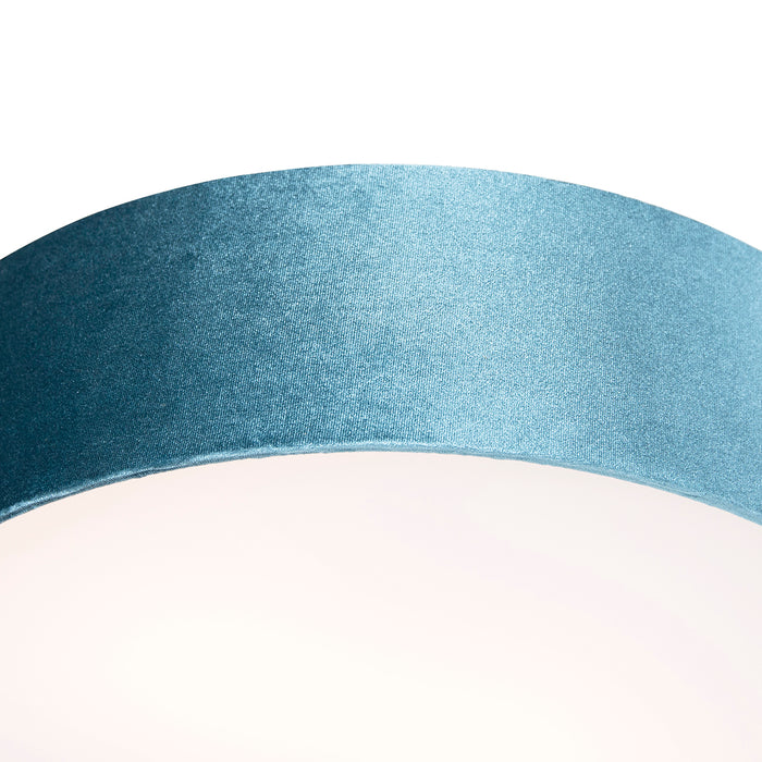 QAZQA Moderne plafondlamp blauw 40 cm met gouden binnenkant - Drum