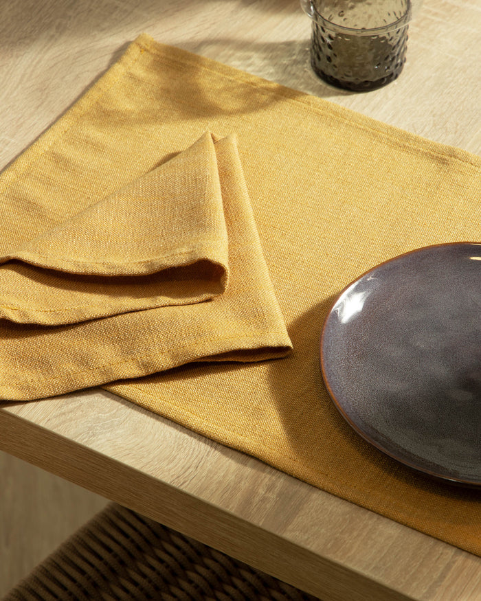 Kave Home - Set Samay van 4 placemats mosterd