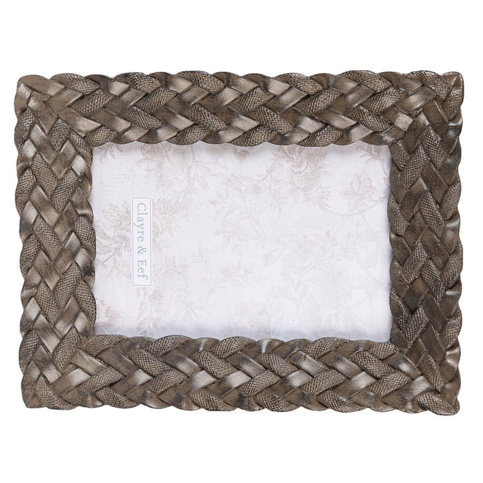 Clayre & Eef Fotolijst 10x15 cm Bruin Kunststof Fotokader