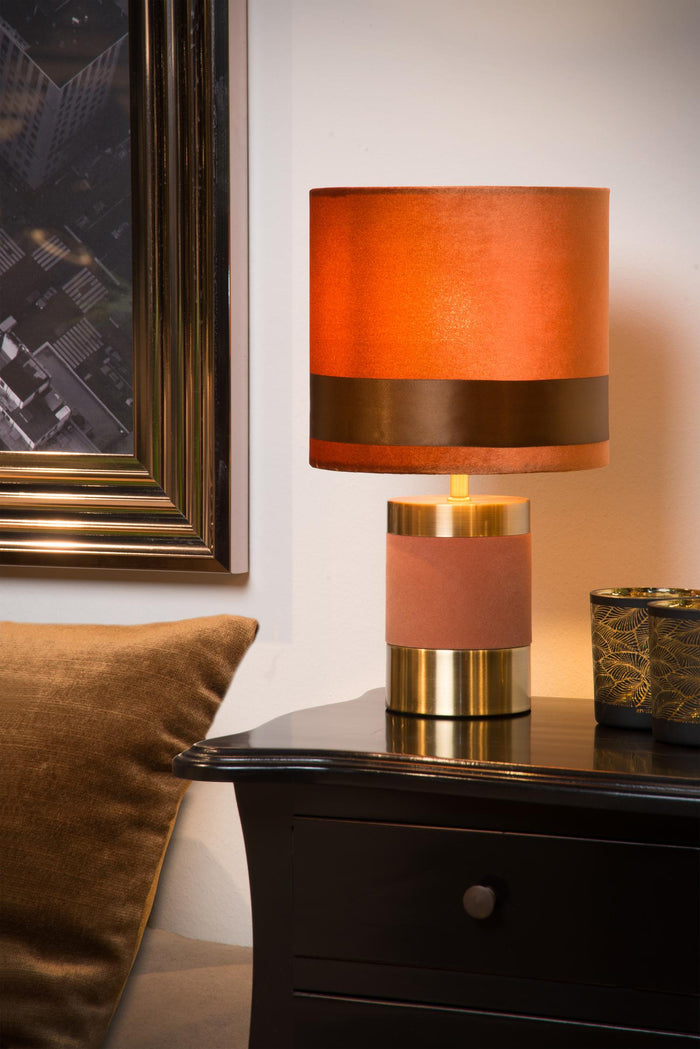 Lucide EXTRAVAGANZA FRIZZLE Tafellamp - Bruin