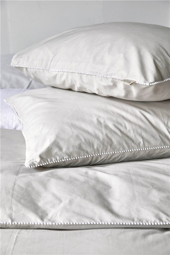 Walra - Dekbedovertrek Pretty Pom Pom - 140x220 - Naturel