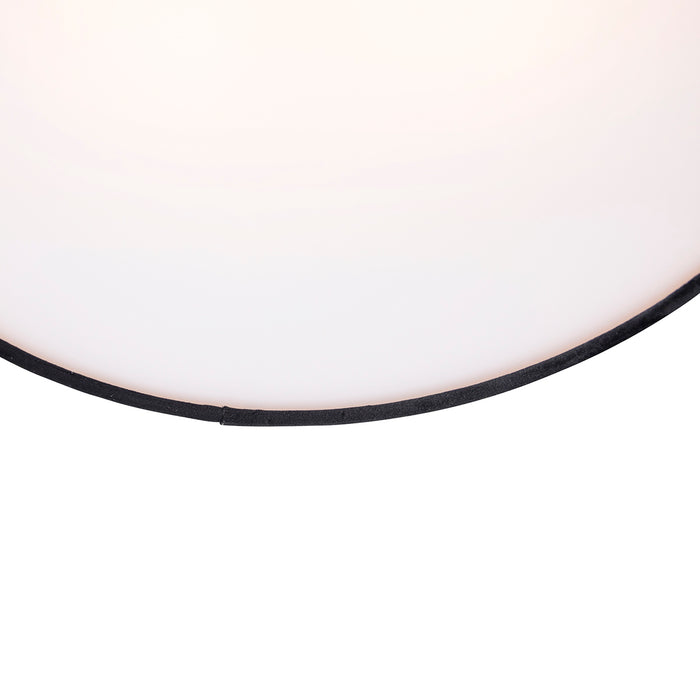 QAZQA Moderne plafondlamp zwart 40 cm met gouden binnenkant - Drum