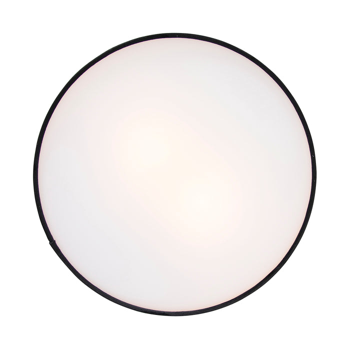 QAZQA Moderne plafondlamp zwart 40 cm met gouden binnenkant - Drum