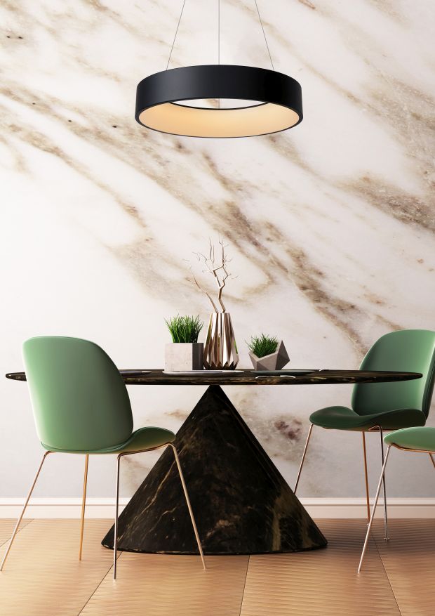 Lucide TALOWE LED Hanglamp - Zwart