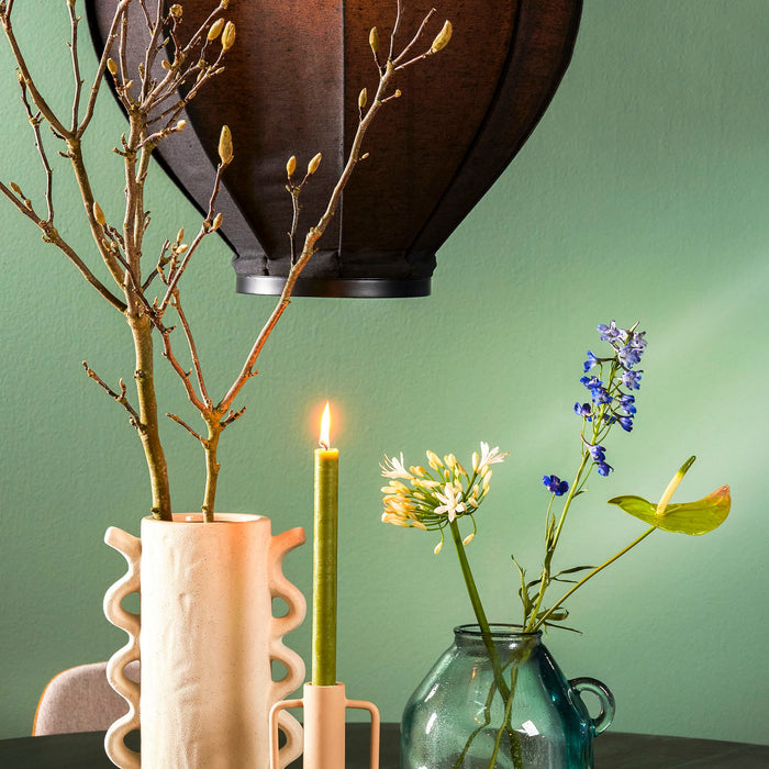 Mica Decorations Sitia Glazen Fles - H25,5 x Ø21 cm - Lichtblauw