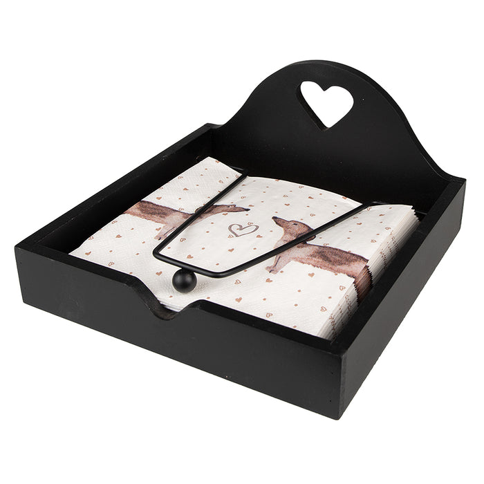 Clayre & Eef Servetten Papier Set van 20 33x33 cm (20) Beige Bruin