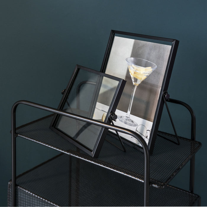 QUVIO Fotolijstje staand - Set van 3 - Zwart