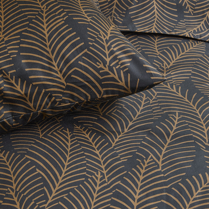 Damai Bellezza - Dekbedovertrek - Satijn - 200x200|220 cm - Off Black