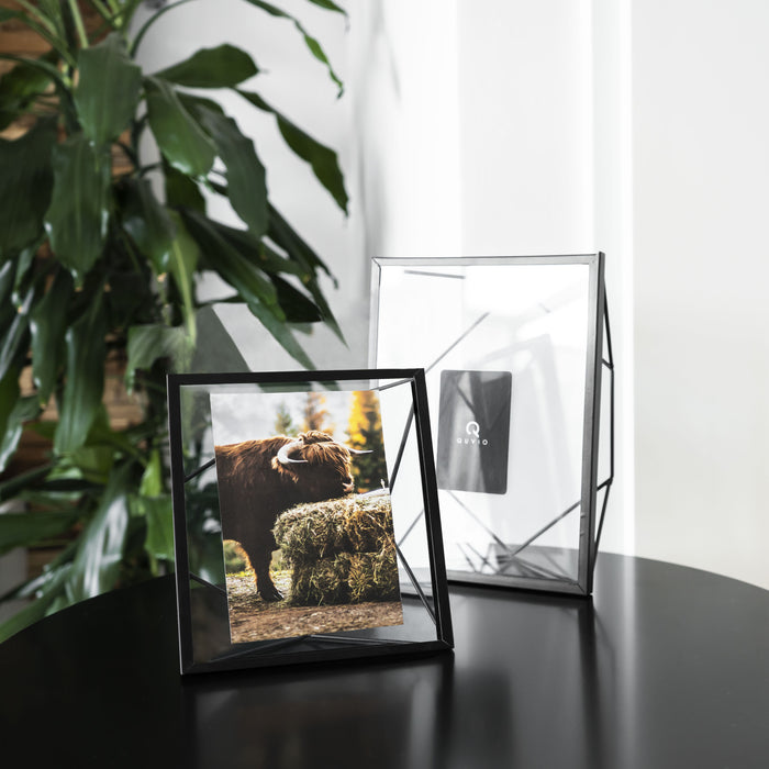 QUVIO Fotolijstje hexagon 15x15 cm + 15x20,5 cm + 17,5x23 cm - Zwart