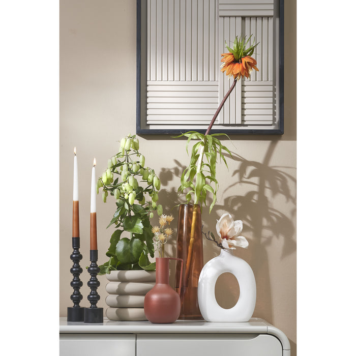 Mica Decorations Gardo Kandelaar - H26 x Ø6 cm - Zwart