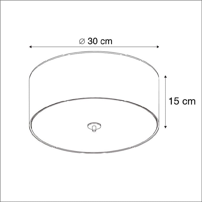 QAZQA Moderne plafondlamp rood 30 cm - Drum