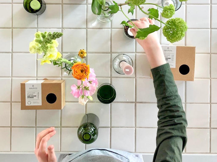 Originalhome Karaf van upcyclede wijnfles - Transparant