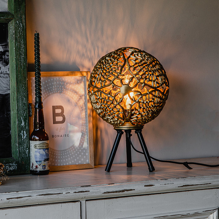 QAZQA Art Deco tafellamp tripod goud met zwart - Maro