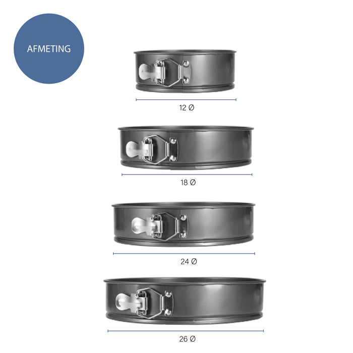Krumble Springvorm set van 4 - Grijs